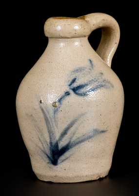 Miniature Stoneware Jug with Floral Decoration, New York State, circa 1860