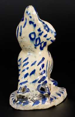 Tin-Glazed Cat Figure