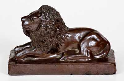 Sewertile Lion Figure, Ohio Origin