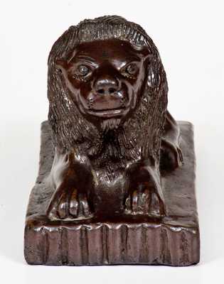 Sewertile Lion Figure, Ohio Origin