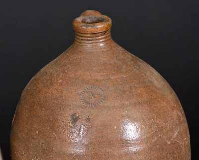 Lot of Three: Decorated Stoneware Jug and Jar with Stoneware Jug Marked 