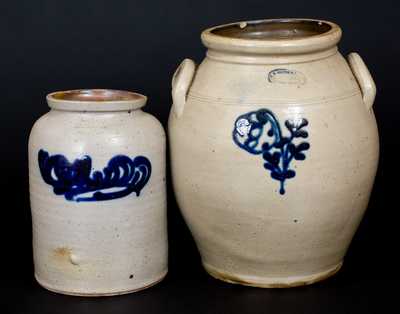 Lot of Two: SMITH & DAY / NORWALK, CT amd A. E. SMITH / PECK S SLIP, NY Stoneware Jars