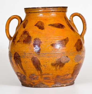 Large-Sized Redware Jar with Manganese Decoration, possibly Cain Pottery, East Tennessee