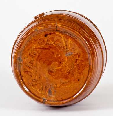 Rare Redware "Brandy" Keg Inscribed "E. Sheets / Philadelphia / 1853"