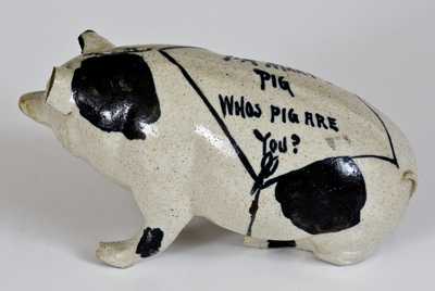 Monmouth Pottery Co. Stoneware Pig with Presentation Inscription