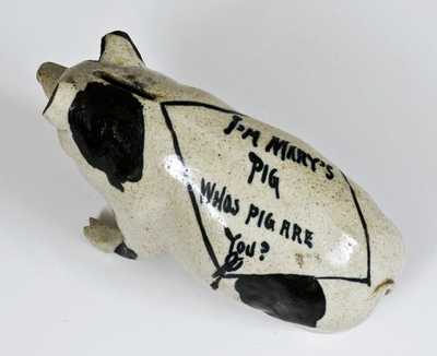 Monmouth Pottery Co. Stoneware Pig with Presentation Inscription