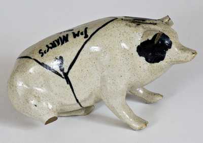 Monmouth Pottery Co. Stoneware Pig with Presentation Inscription