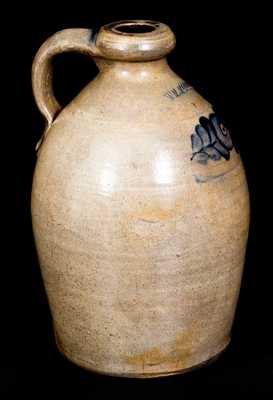 WM. MOYER (Harrisburg, PA) Stoneware Jug with Floral Decoration