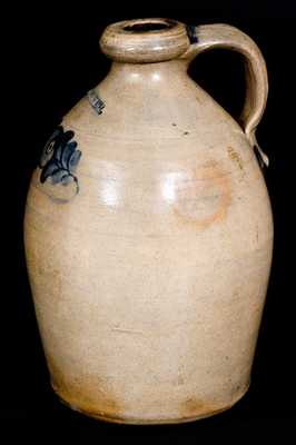 WM. MOYER (Harrisburg, PA) Stoneware Jug with Floral Decoration