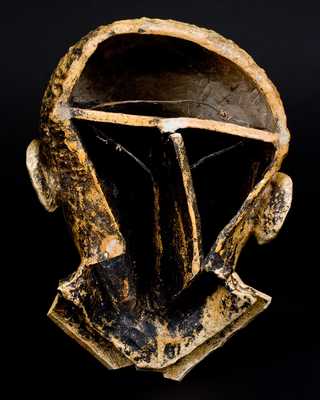 Very Unusual Stoneware Wall Sculpture of African American s Head, circa 1900