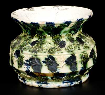 Unusual Stoneware FRITZ & BROTHER / RISING SUN, PA Molded Stoneware Spittoon