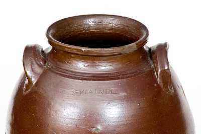Ovoid Stoneware Jar Marked SWAINE, Robert and Thomas Swaine, England, 1825-43