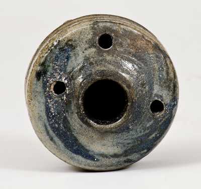 Early Stoneware Spouted Inkwell with Cobalt Decoration