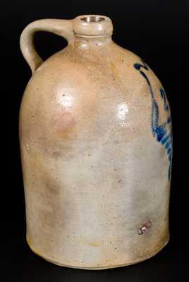 2 Gal. Stoneware Jug with Cobalt Decoration