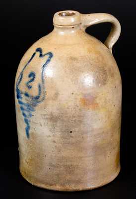 2 Gal. Stoneware Jug with Cobalt Decoration