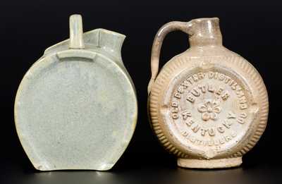 Lot of Two: Molded Stoneware Canteens