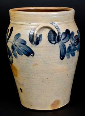 Remmey, Philadelphia Stoneware Jar with Bold Floral Decoration