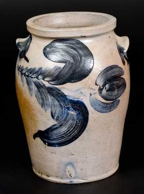 1 Gal. Baltimore Stoneware Jar w/ Floral Decoration, circa 1830