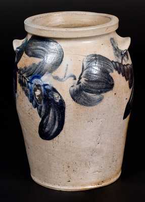 1 Gal. Baltimore Stoneware Jar w/ Floral Decoration, circa 1830