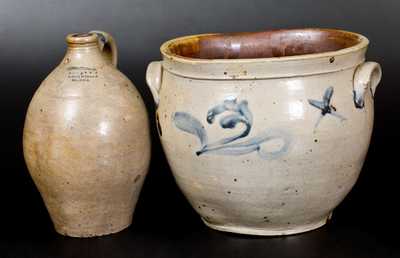 Lot of Two: Northeastern US Stoneware Vessels