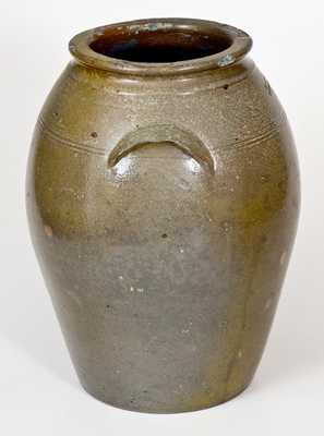 Rare MANUFACTURED BY J. CRUMBAUGH., Indianapolis, IN, c1820s Stoneware Jar