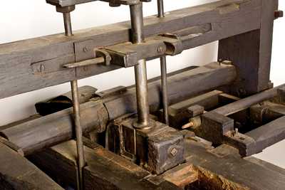 Extremely Rare and Important Stoneware Pipe Press, Point Pleasant, Ohio, 19th century
