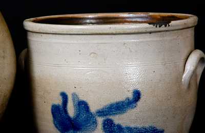 Lot of Two: F. J. CAIRE / HUNTINGTON, L.I. Stoneware Jar and Decorated Stoneware Jug