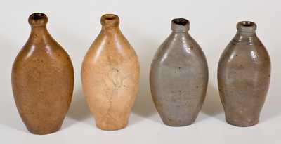 Lot of Four: Stoneware Flasks, early 19th century