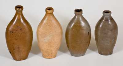 Lot of Four: Stoneware Flasks, early 19th century