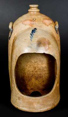 Extremely Rare Three-Gallon Philadelphia Stoneware Poultry Fountain w/ Cobalt Decoration