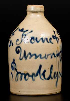 Half-Gallon Brooklyn, NY Stoneware Advertising Jug