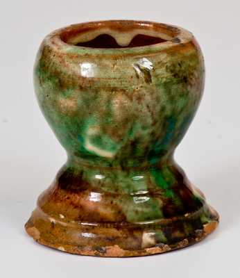 Shenandoah Valley (Strasburg, VA) Multi-Glazed Redware Egg Cup