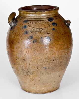 Two-Gallon C. CROLIUS / MANUFACTURER / NEW-YORK Stoneware Jar