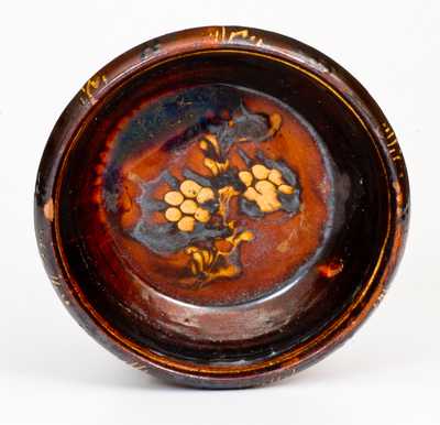 Rare Slip-Decorated Redware Bowl, possibly NC, late 18th or early 19th century