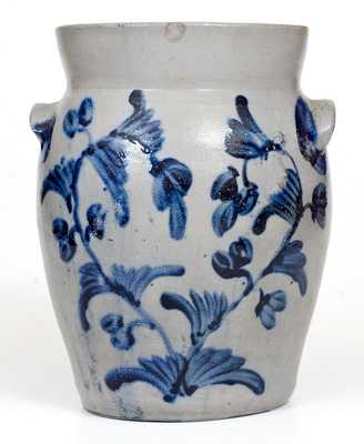 1 1/2 Gal. Stoneware Jar with Floral Decoration, Baltimore, MD, circa 1840