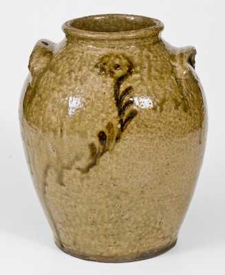 Fine 2 Gal. Early Edgefield, SC Stoneware Jar with Slip 