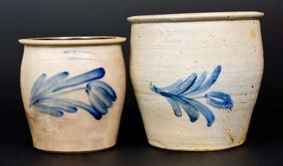 Lot of Two: Bloomsburg and Harrisburg, Pennsylvania Stoneware Cream Jars