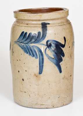 Att. Richard Remmey, Philadelphia, Stoneware Jar w/ Floral Decoration