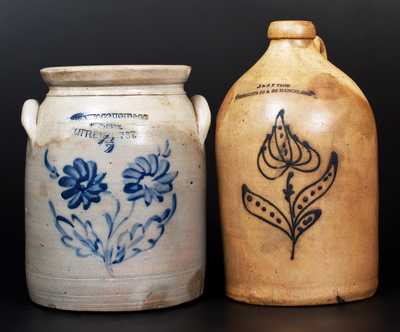 Lot of Two: New York City Stoneware, circa 1845-70