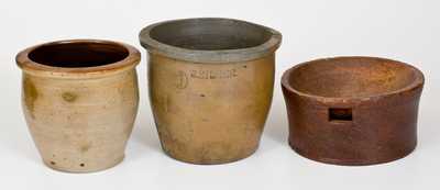 Lot of Three: Rockingham County, VA Stoneware incl. Rare J. SILBER Jar