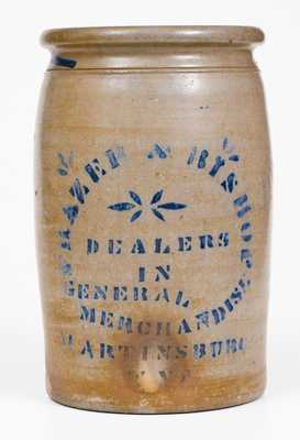 Frazer & Bishop / Martinsburg, WV Stoneware Jar