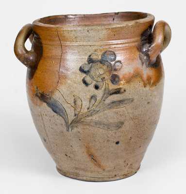 2 Gal. Stoneware Jar with Incised Decoration, Manhattan, early 19th century