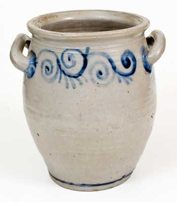 Outstanding 18th Century Abraham Mead, Greenwich, CT Stoneware Jar