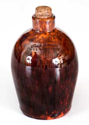 Fine Small-Sized John Bell / Waynesboro Redware Jug
