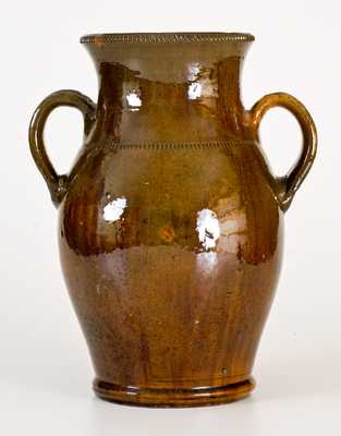 Rare Jacob Medinger Redware Vase, Signed / Dated 1931