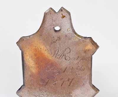 Very Rare Van Schoick & Dunn, Matawan, NJ Stoneware Match Safe, 1877