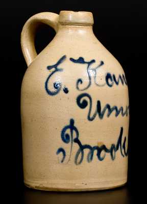 Half-Gallon Brooklyn, NY Stoneware Advertising Jug