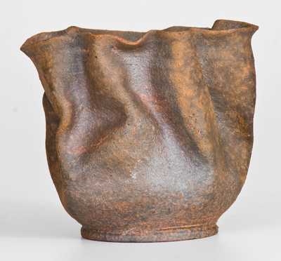 George Ohr Pottery Vase, Impressed, G.E. OHR / Biloxi, Miss.