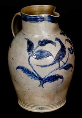 Very Rare and Important Henry Remmey, Baltimore, Incised Bird Pitcher