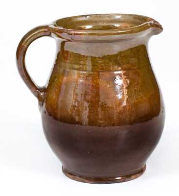 Glazed New England Redware Pitcher
